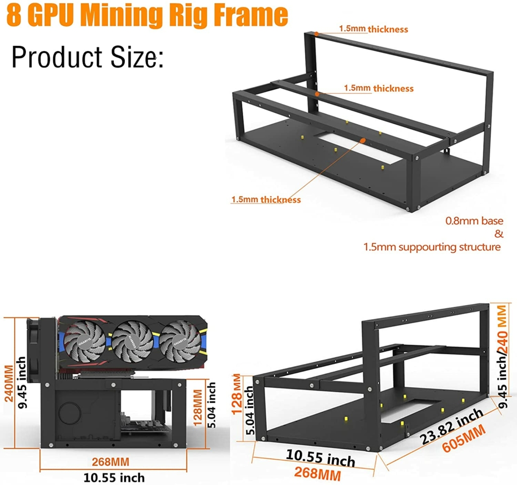 Mining Rig Frame for Open Air GPU Miners TekHouse