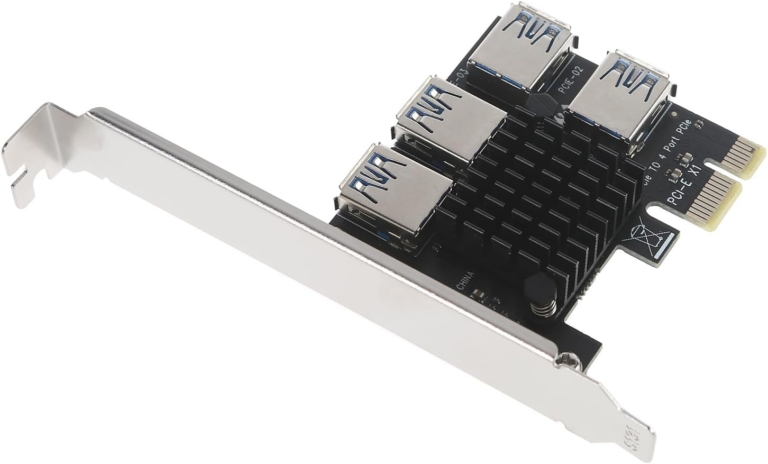 pcie 1x to 4 port usb 3.0 multiplier card multi gpu expansion for ai, rendering & compute
