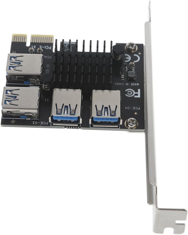 pcie 1x to 4 port usb 3.0 multiplier card multi gpu expansion for ai, rendering & compute