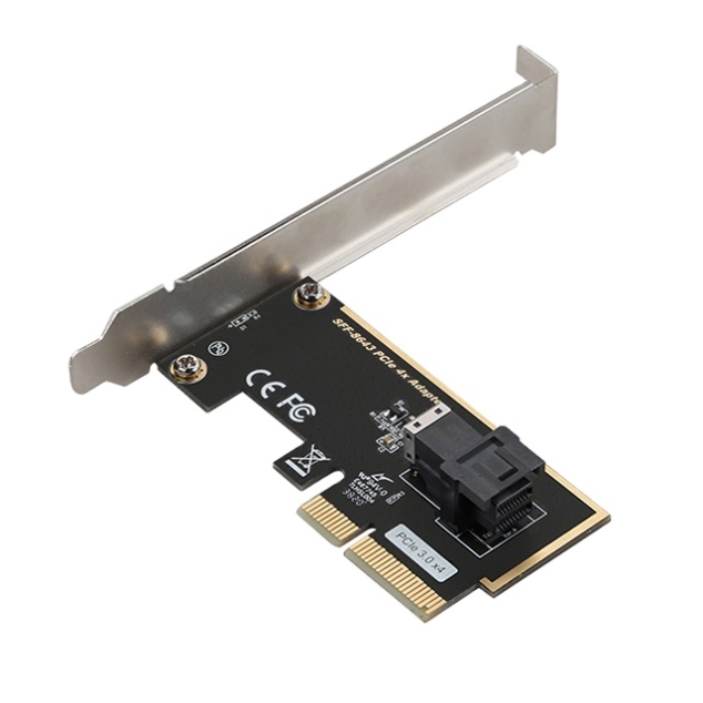 PCI Express PCIe card with MiniSAS HD SFF-8643 compatible with U.2 PCIe-NVMe SSD