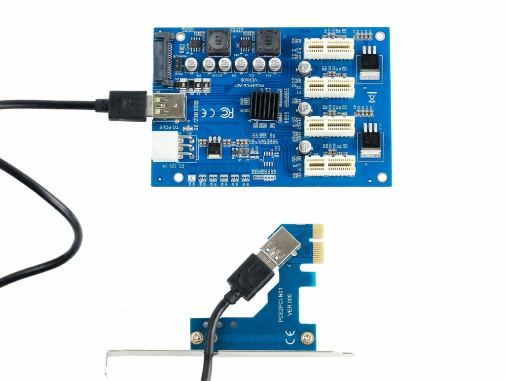 pcie expansion adapter board switch card 1x 1 to 4 ver006