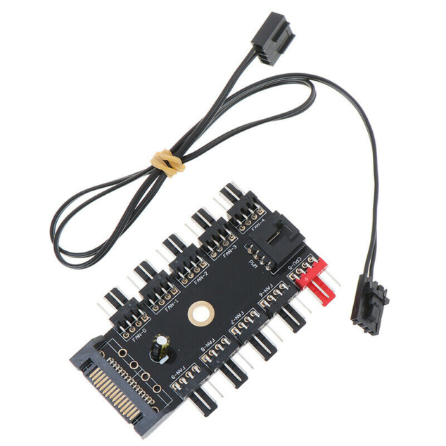 pwn fan hub splitter pc controller 10 ports 5