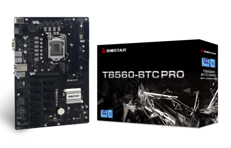 biostar tb560 btc pro crypto mining motherboard box