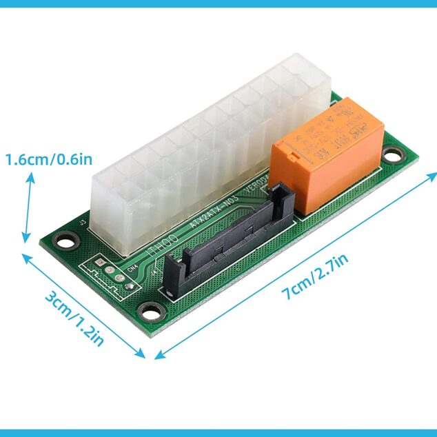 Dual PSU Adapter Power Supply Sync Module Board Add2PSU (Green, SATA)