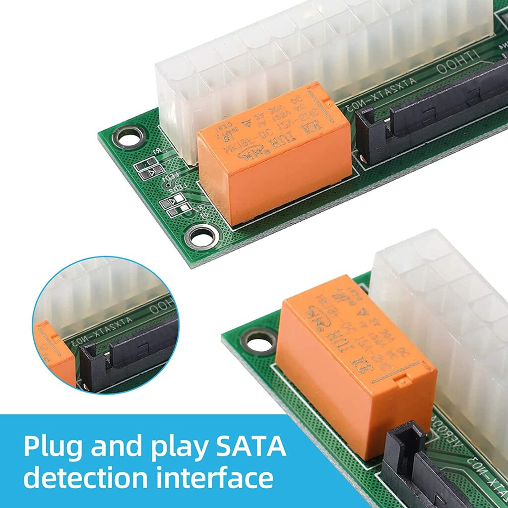 dual psu adapter power board (green, sata)