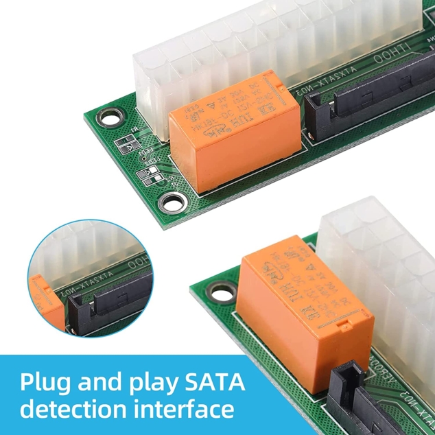 dual psu adapter power board (green, sata)