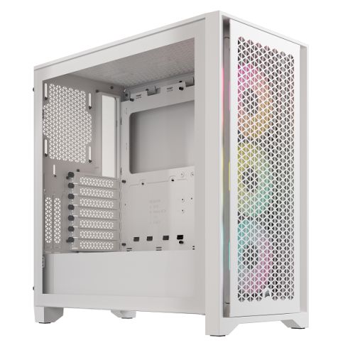 Corsair iCUE 4000D RGB AIRFLOW Gaming Case w/ Glass Window White