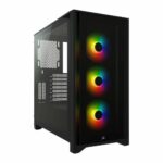 Corsair iCUE 4000X RGB Gaming Case w/ Tempered Glass Window Black