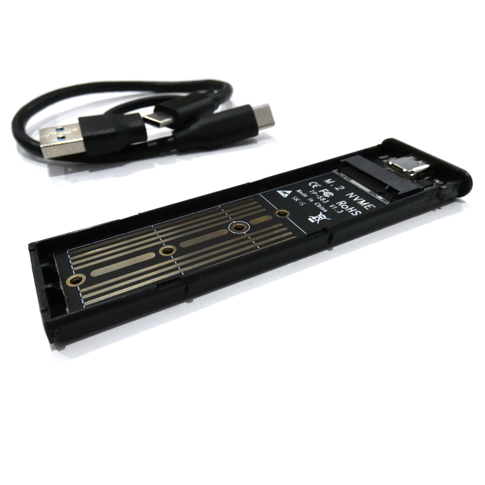 slim m.2 nvme pcie to usb 3.0 3.1 3.2 gen 2 (10gbps) enclosure type c, rtl9210 controller