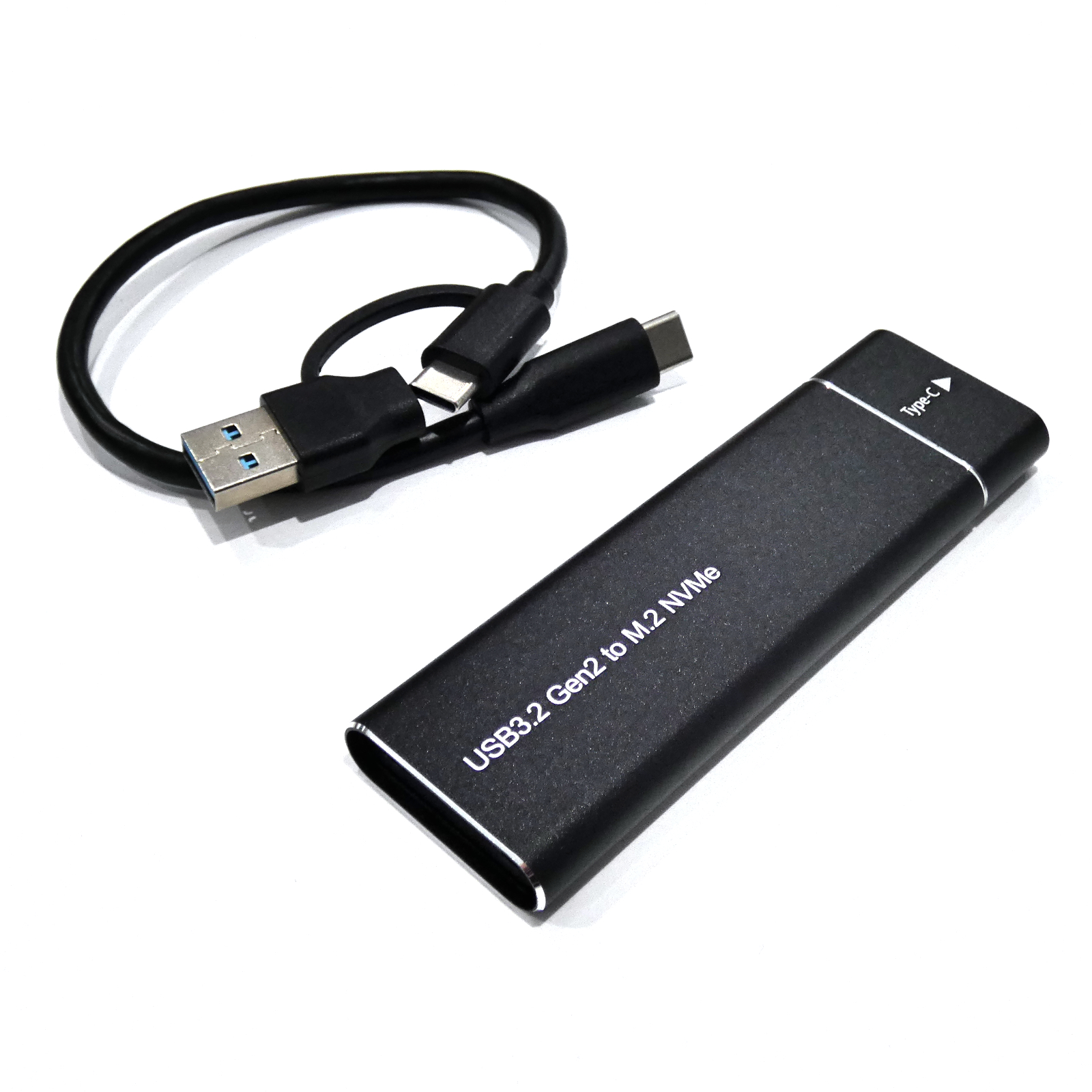 Case SSD M.2 NVMe PCIe USB-C 3.2 Gen 2 A 10Gbps Con UASP – Compatibile Con 4TB M Key/M+B Key 2230/2242/2260/2280 (Cavo Incluso, NON Supporta SATA)