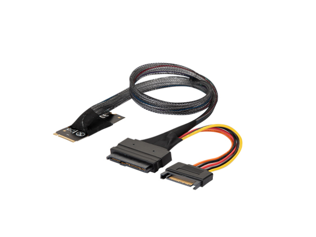 M.2 to U.2 NVMe Adapter Cable (SFF-8639) with SATA Power – PCIe Gen3 x4