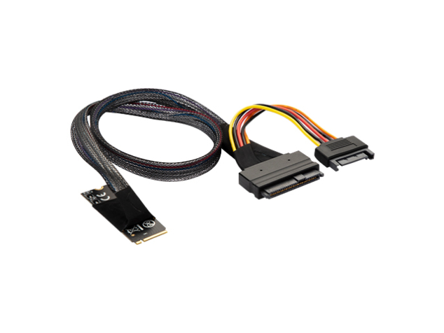 M.2 to U.2 NVMe Adapter Cable (SFF-8639) with SATA Power – PCIe Gen3 x4