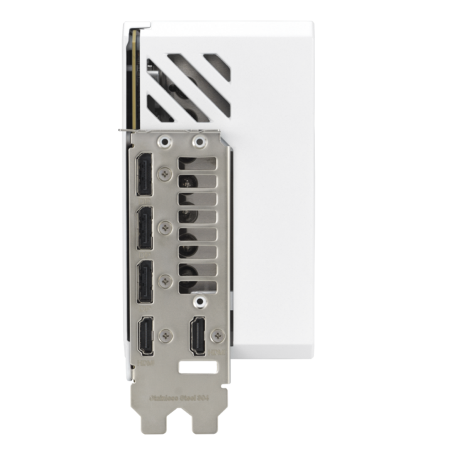 asus rog astral rtx5080 white oc, pcie5, 16gb ddr7, quad fan, 2 hdmi, 3 dp, 2790mhz clock, rgb lighting, overclocked