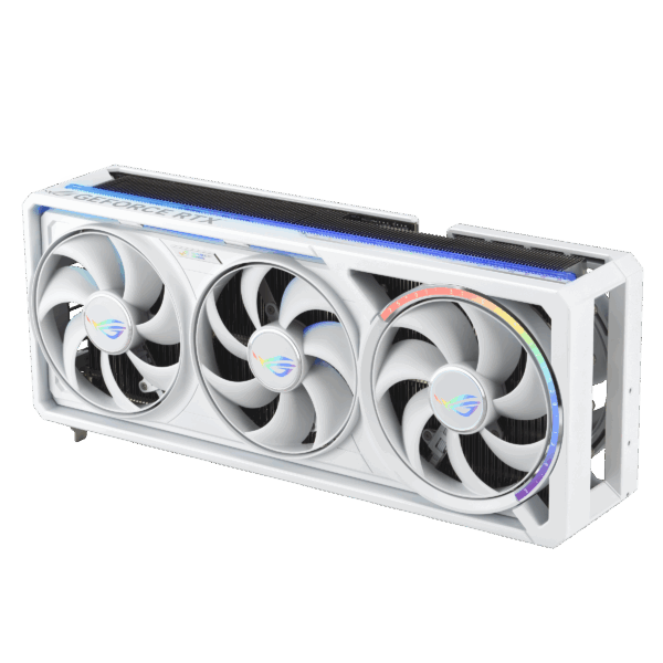 asus rog astral rtx5080 white oc, pcie5, 16gb ddr7, quad fan, 2 hdmi, 3 dp, 2790mhz clock, rgb lighting, overclocked