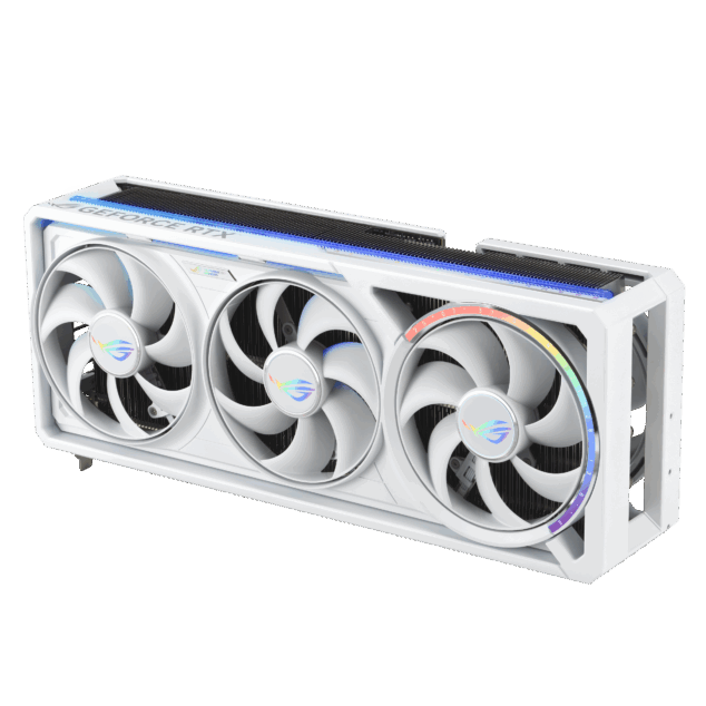 asus rog astral rtx5080 white oc, pcie5, 16gb ddr7, quad fan, 2 hdmi, 3 dp, 2790mhz clock, rgb lighting, overclocked