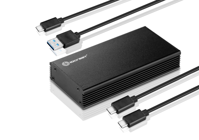 iocrest usb c to nvme m.2 adapter jms583 chipset 10gbps usb 3.1 gen 2 external ssd enclosure (io ada58300)