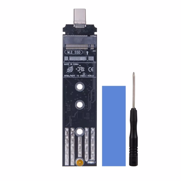 Realtek RTL9210B M.2 NVMe & SATA SSD Adapter Board – 10Gbps USB 3.1 Gen 2 – Dual Protocol Bridge Chip – Bare PCBA for DIY/Data Recovery