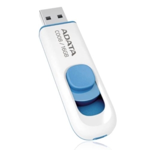 Read more about the article ADATA 16GB C008 USB 2.0 Memory Pen, Retractable, Capless, White
