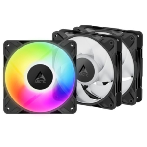 Read more about the article ARCTIC P12 Pro ARGB 120mm PWM Case Fans w/ Cable Splitters (3 Pack), Fluid Dynamic Bearing, 600-3000 RPM, Black