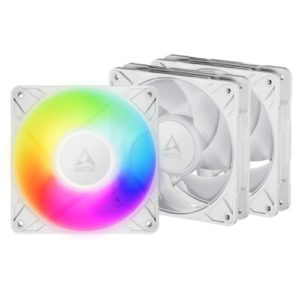 Read more about the article ARCTIC P12 Pro ARGB 120mm PWM Case Fans w/ Cable Splitters (3 Pack), Fluid Dynamic Bearing, 600-3000 RPM, White