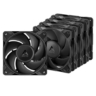 arctic arctic p12 pro pst 120mm pwm case fans w cable splitters 5 pack fluid dynamic bearing 600 3000 rpm b
