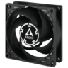arctic arctic p8 silent pressure optimised extra quiet 80mm case fan black fluid dynamic 1600 rpm black