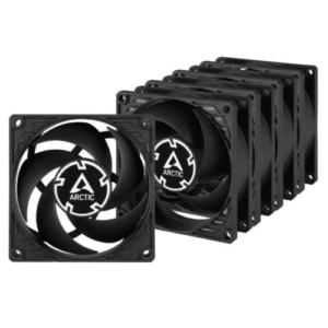 Read more about the article ARCTIC P8 Silent Pressure-optimised Extra Quiet 80mm Case Fans (5 Pack), Black, Fluid Dynamic, 1600 RPM, Black