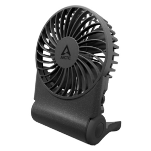 Read more about the article ARCTIC Summair 2Go Powerful Handheld Fan, Up to 77 Hours of Battery, Ergonomic Handle with Fold-Out Stand, Black