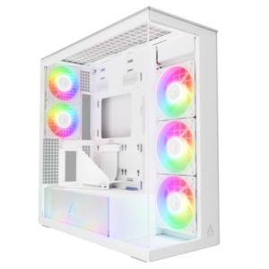 Read more about the article ARCTIC Xtender (VG White) Case w/ Clear Glass Side and Front, E-ATX, 5x ARGB Fans, ARGB PSU Shroud, Mesh Airflow, GPU Vertical Mount, USB-C 10Gbps