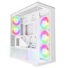 arctic arctic xtender vg white case w clear glass side and front e atx 5x argb fans argb psu shroud mesh ai