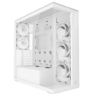 arctic arctic xtender white case w clear glass side and front e atx 5x argb fans argb psu shroud mesh airfl