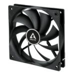 arctic f12 low noise 120mm case fan black 9 blades fluid dynamic 1350 rpm