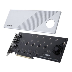 Read more about the article Asus Hyper M.2 x16 Gen 4 Card (PCIe 4.0/3.0), Supports four NVMe M.2 Devices & PCIe 4.0 NVMe RAID and Intel RAID-on-CPU