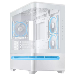 Read more about the article Asus Prime AP202 ARGB Gaming Case w/ Curved Glass Panel, Micro ATX, 3x ARGB Fans, ARGB Light Band, 420mm GPU Support, USB-C 20Gbps, White