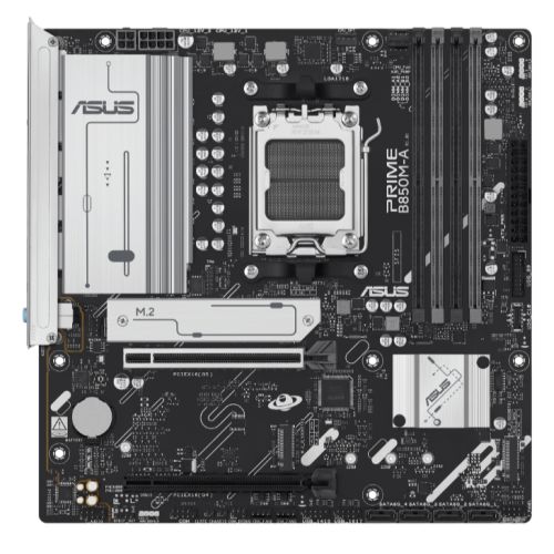 Asus PRIME B850M-A-CSM – Corporate Stable Model, AMD B850, AM5, Micro ATX, 4 DDR5, HDMI, 2 DP, 2.5G LAN, 3x M.2