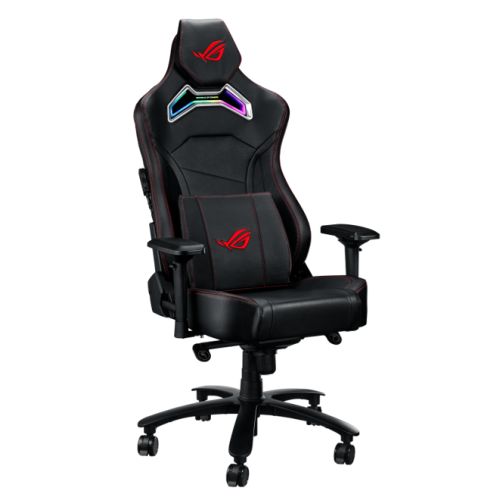 Asus ROG Chariot X (Wide) RGB Gaming Chair, Racing-Car Style, Premium PU Leather, Memory-Foam Lumbar, 4D Armrests, 155° Recline, Tilt & Class 4 Gas Li
