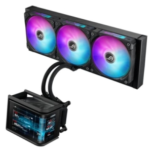 Read more about the article Asus ROG Ryuo IV SLC 360 ARGB Liquid CPU Cooler, Movable 6.67″ Curved AMOLED Display, Shortened Tubing, Daisy-Chained ARGB Fans