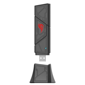 Read more about the article Asus (ROG USB-BE92) BE6500 Tri-Band Wi-Fi 7 USB Adapter, USB Type A & C, 4096-QAM, MLO, WPA3 Security, OFDMA, MU-MIMO, Cradle