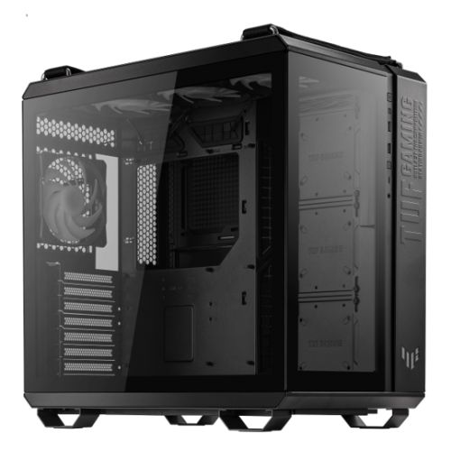 Asus TUF Gaming GT502 Plus Case w/ Front & Side Glass Windows, ATX, Dual Chamber, Modular Design, 4x ARGB Fans & Lighting Hub, USB-C, Carry Handles, B