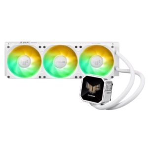 Read more about the article Asus TUF Gaming LC III 360 ARGB LCD White Edition Liquid CPU Cooler, 360mm Radiator, Customisable 2.8″ LCD, 3x ARGB PWM Fans