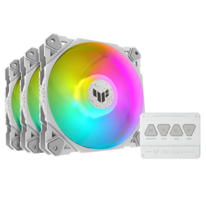 Read more about the article Asus TUF Gaming TF120 ARGB 120mm PWM Case Fans (3 Pack), Fluid Dynamic Bearing, Double-layer LED Array, Up to 1900 RPM, ARGB Hub included, White Editi