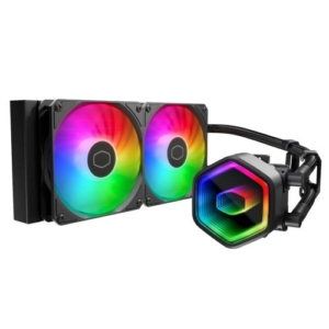Read more about the article Cooler Master MasterLiquid 240 Core II 240mm ARGB Liquid CPU Cooler, Dual Chamber Pump w/ Infinity Mirror, Black