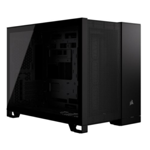 Read more about the article Corsair 2500D Airflow Dual Chamber Gaming Case w/ Glass Window, Micro ATX, Fully Mesh Panelling, USB-C, Asus BTF Compatible, Black