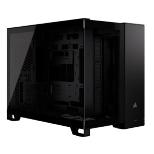 Read more about the article Corsair 2500X Dual Chamber Gaming Case w/ Glass Side & Front, Micro ATX, Mesh Panels, USB-C, Asus BTF Compatible, Black