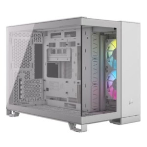 Read more about the article Corsair 2500X RGB Dual Chamber Gaming Case w/ Glass Side & Front, Micro ATX, 2x RGB Fans, Mesh Panels, USB-C, Asus BTF Compatible, White