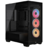 corsair corsair 3500x lx r argb gaming case w glass side front e atx 3x reverse argb fans icue link hub usb