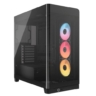 corsair corsair frame 4500x rs r argb gaming case w glass side front e atx 3x rs120 r argb fans infinirail 