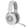 corsair corsair hs55 stereo gaming headset 35mm jack lightweight flip to mute mic memory foam earpads white