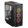 corsair corsair icue link 5000t lx rgb gaming case w glass side e atx 3x rgb fans icue link hub rgb light s