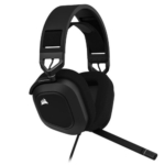 corsair hs80 rgb wired gaming headset usb 7 1 surround flip to mute mic broadcast grade mic rgb logo carbon